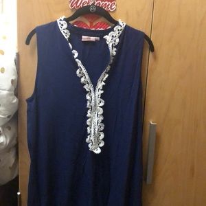 Blue loose dress